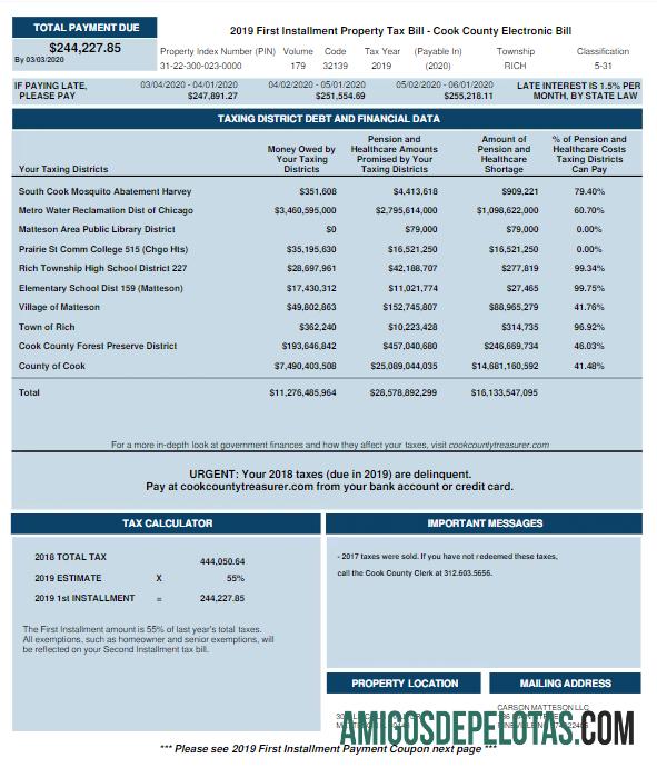 Em branco EUA COOK PAÍS CONTA ELETRÔNICA Conta de serviços públicos Word e modelo PDF